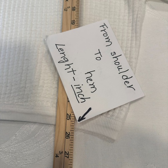 We The Free People Size-L Beige South Side V-Neck Waffle Knit Thermal Top - Picture 5 of 14